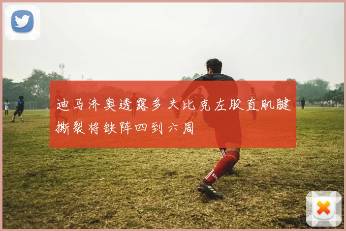 迪马济奥透露多夫比克左股直肌腱撕裂将缺阵四到六周
