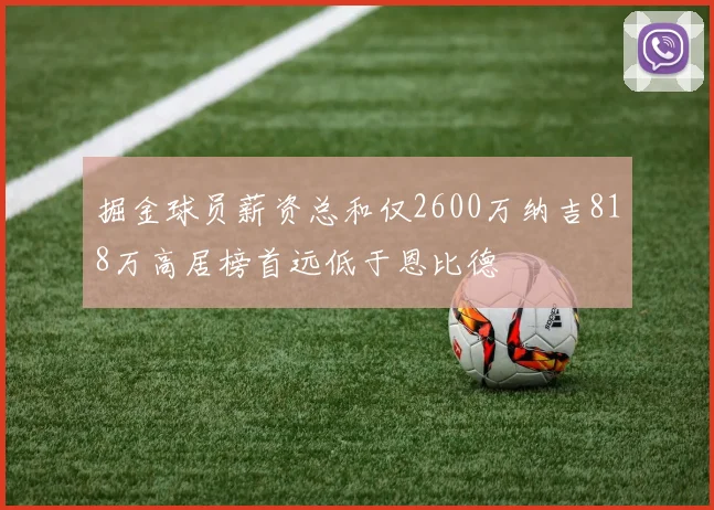 掘金球员薪资总和仅2600万纳吉818万高居榜首远低于恩比德